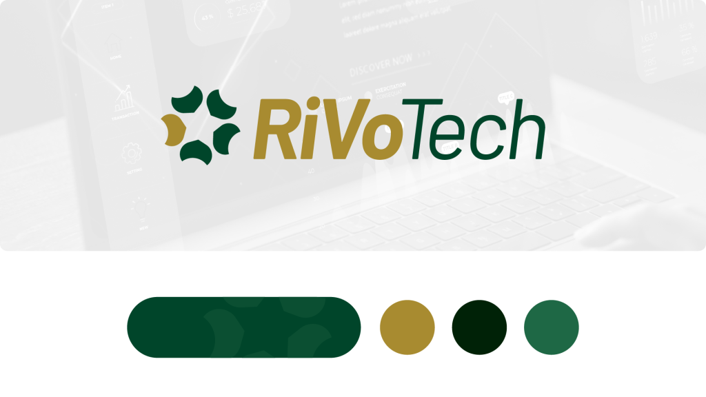 RiVoTech logo — five arrowheads forming a star, with primary colour and three complementary colours.